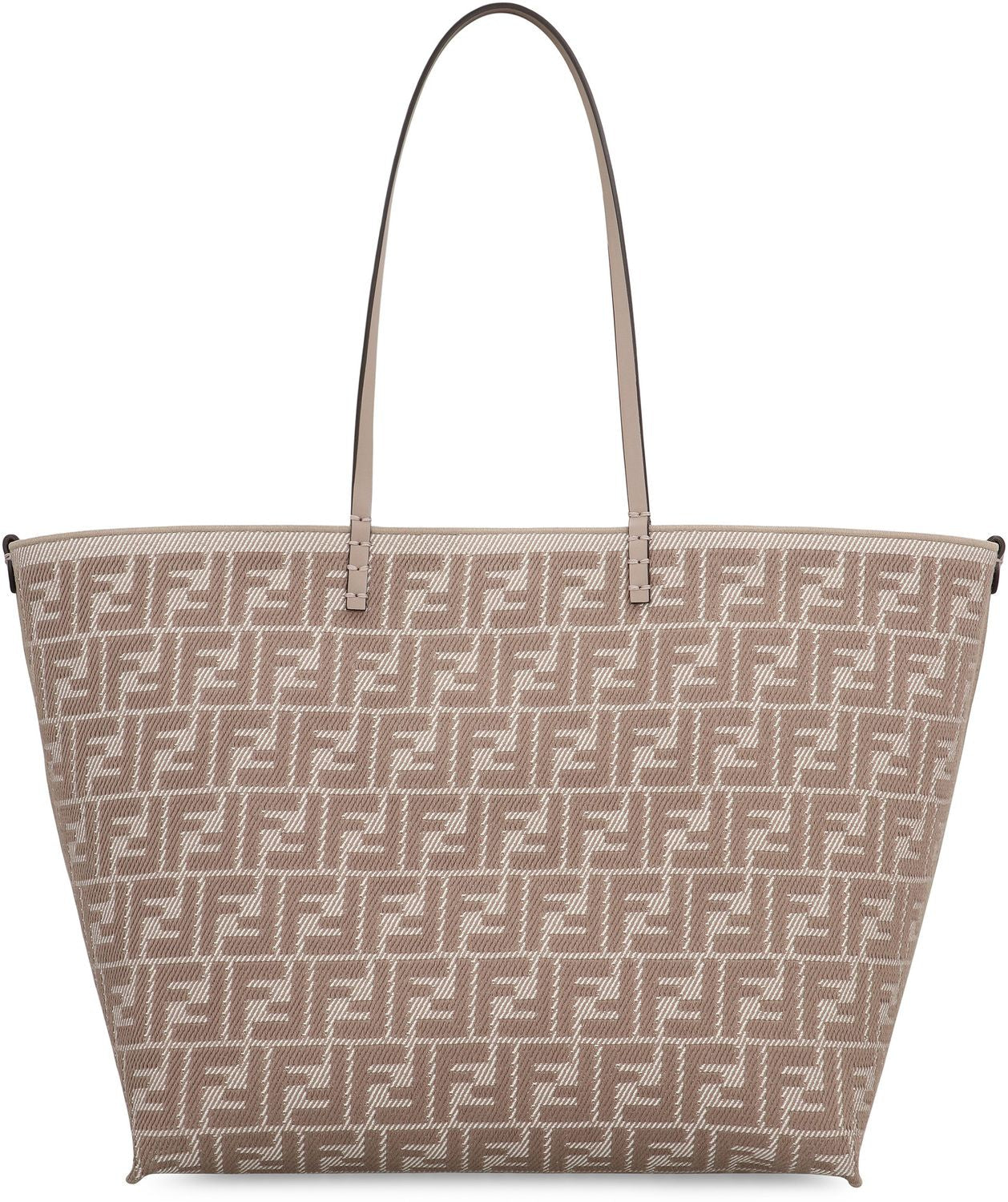 FENDI Large Reversible Striped & FF Pattern Tote Handbag