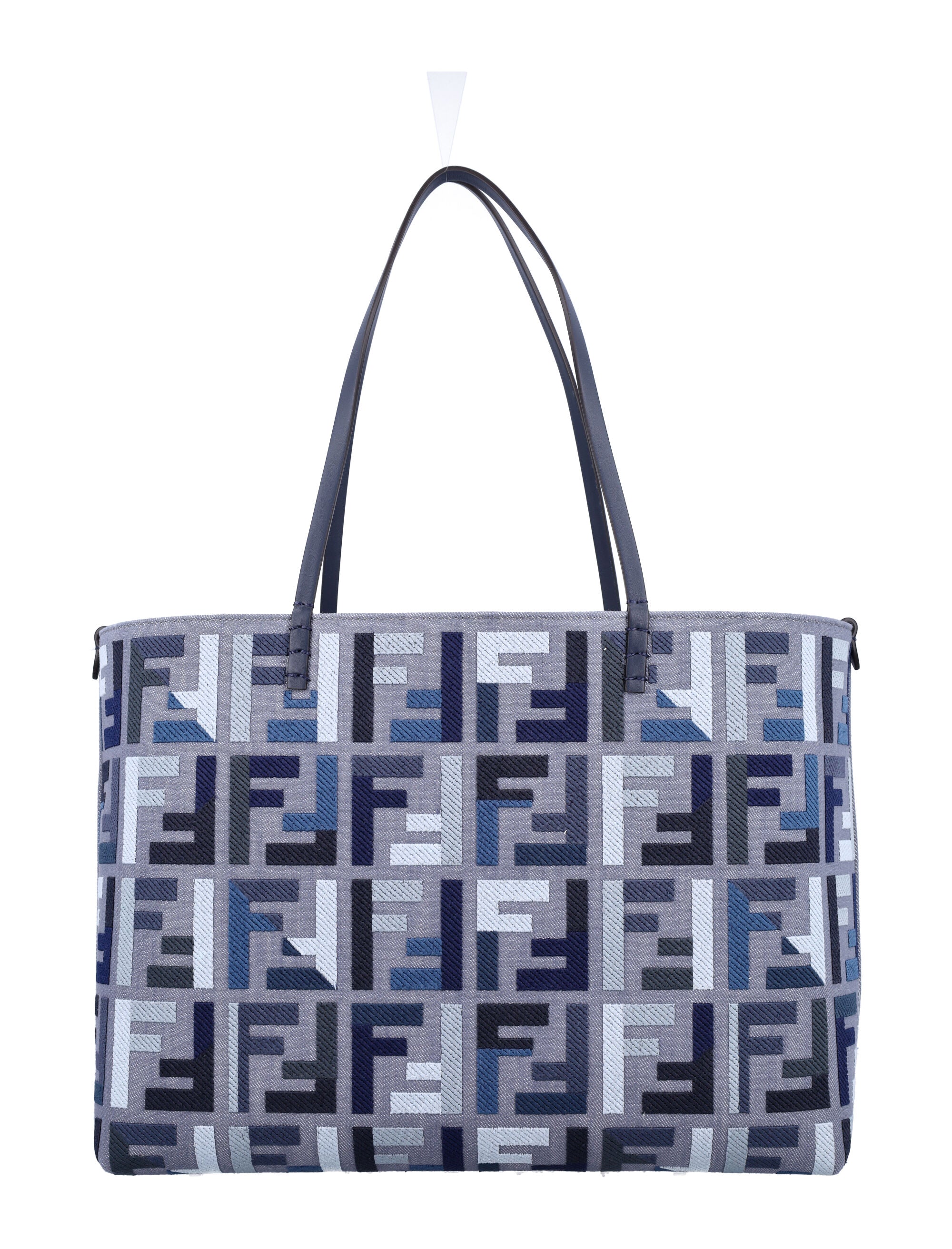 FENDI Large Shopper Handbag with FF Embroidered Pattern