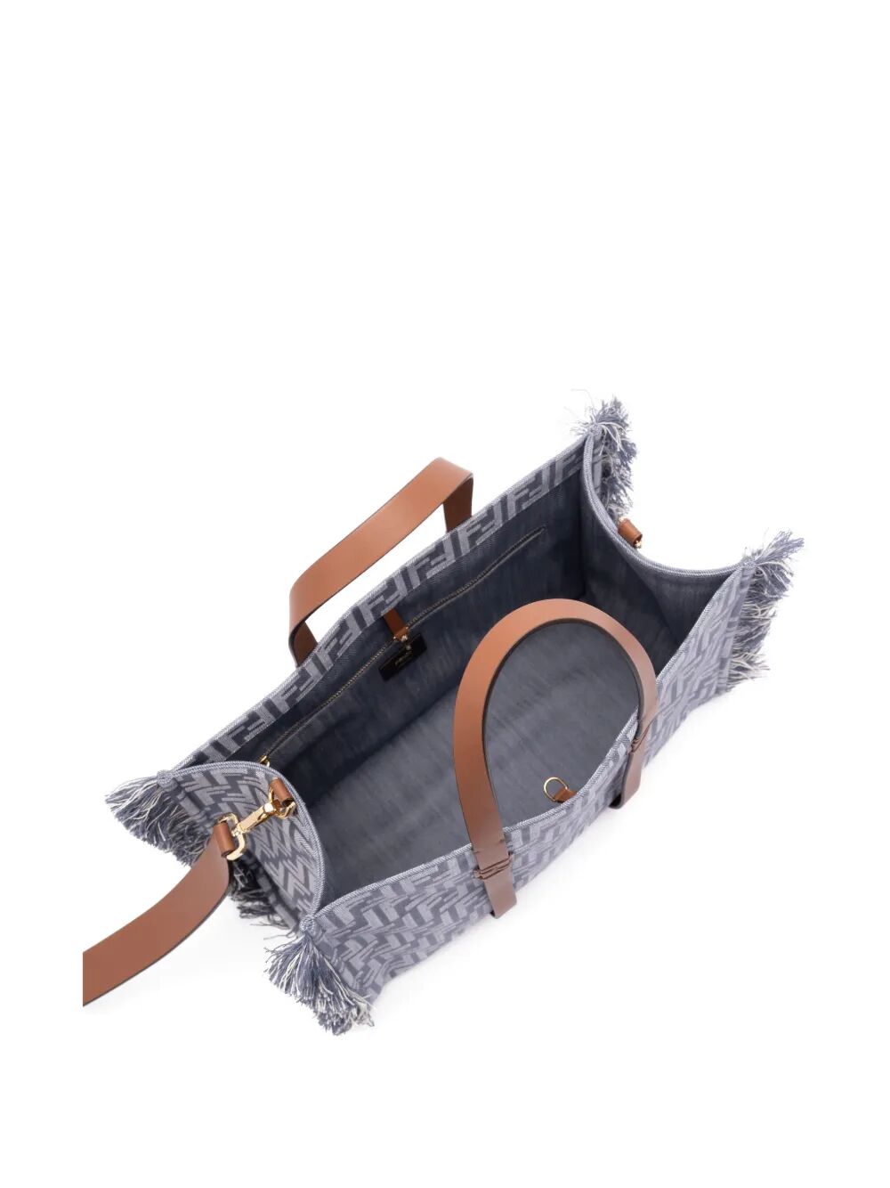 FENDI Summer Tote Handbag - Denim Effect FF Jacquard