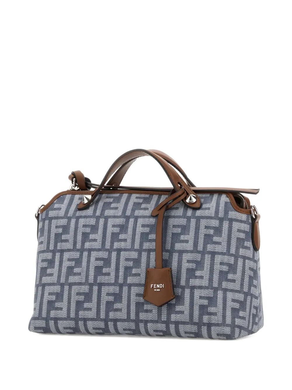 FENDI Soft Medium Denim-Effect Jacquard Handbag