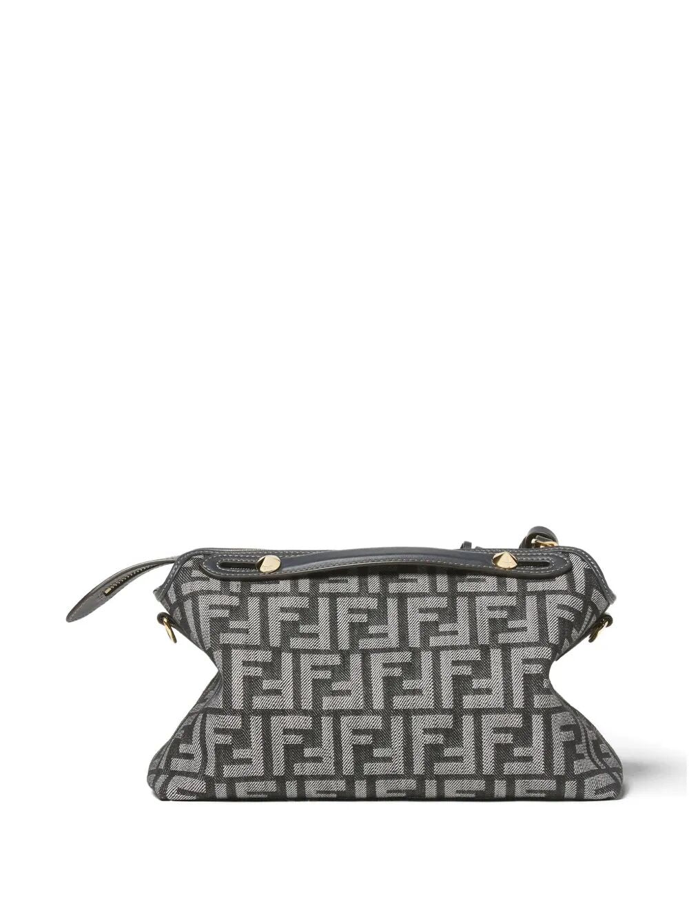 FENDI Soft Medium Denim-Effect FF Jacquard Handbag - W 29 x H 17 x D 13 CM