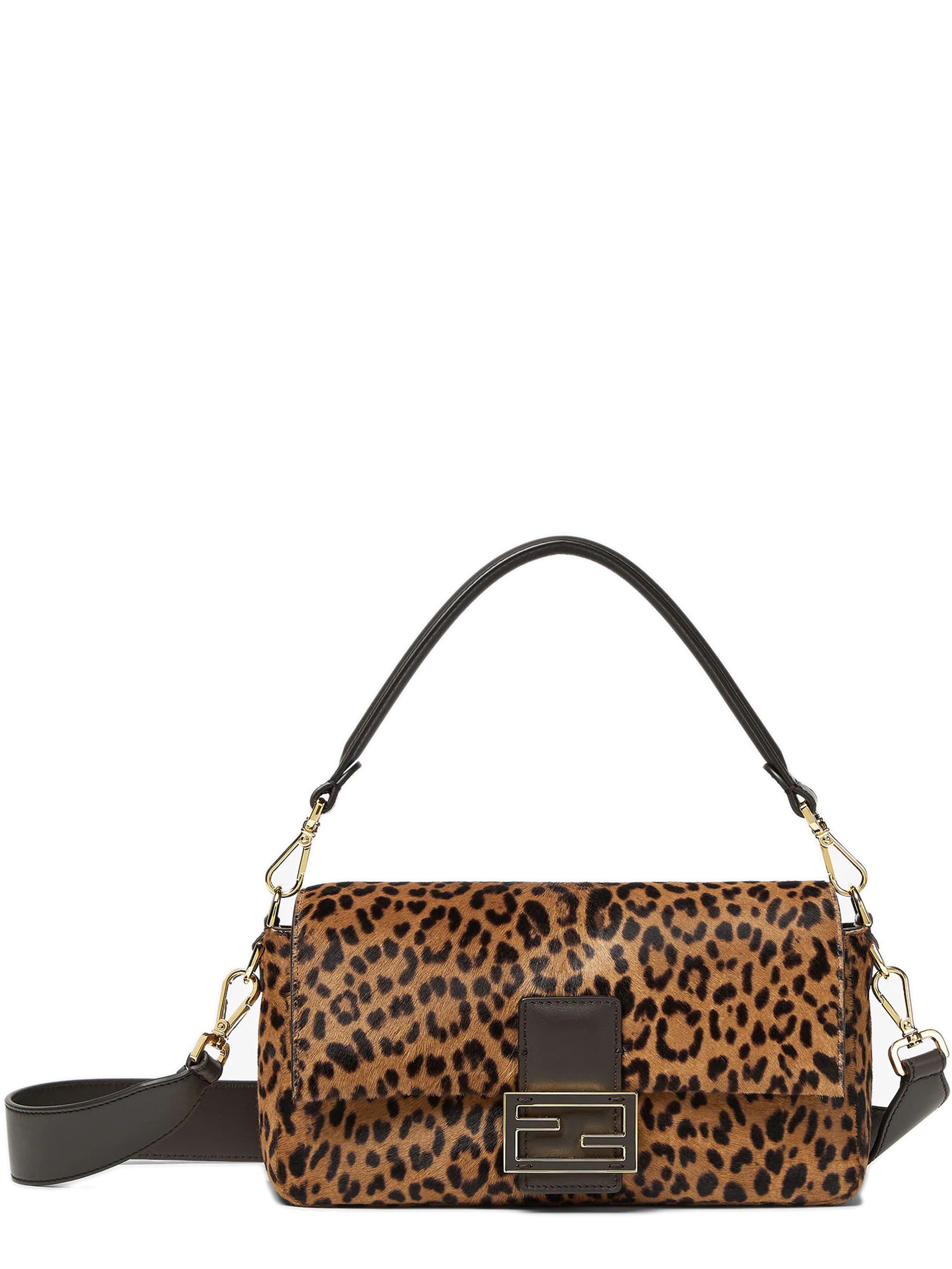 FENDI Printed Cavallino Calfskin Medium Baguette Handbag - W 27 X H 15 X D 6 CM