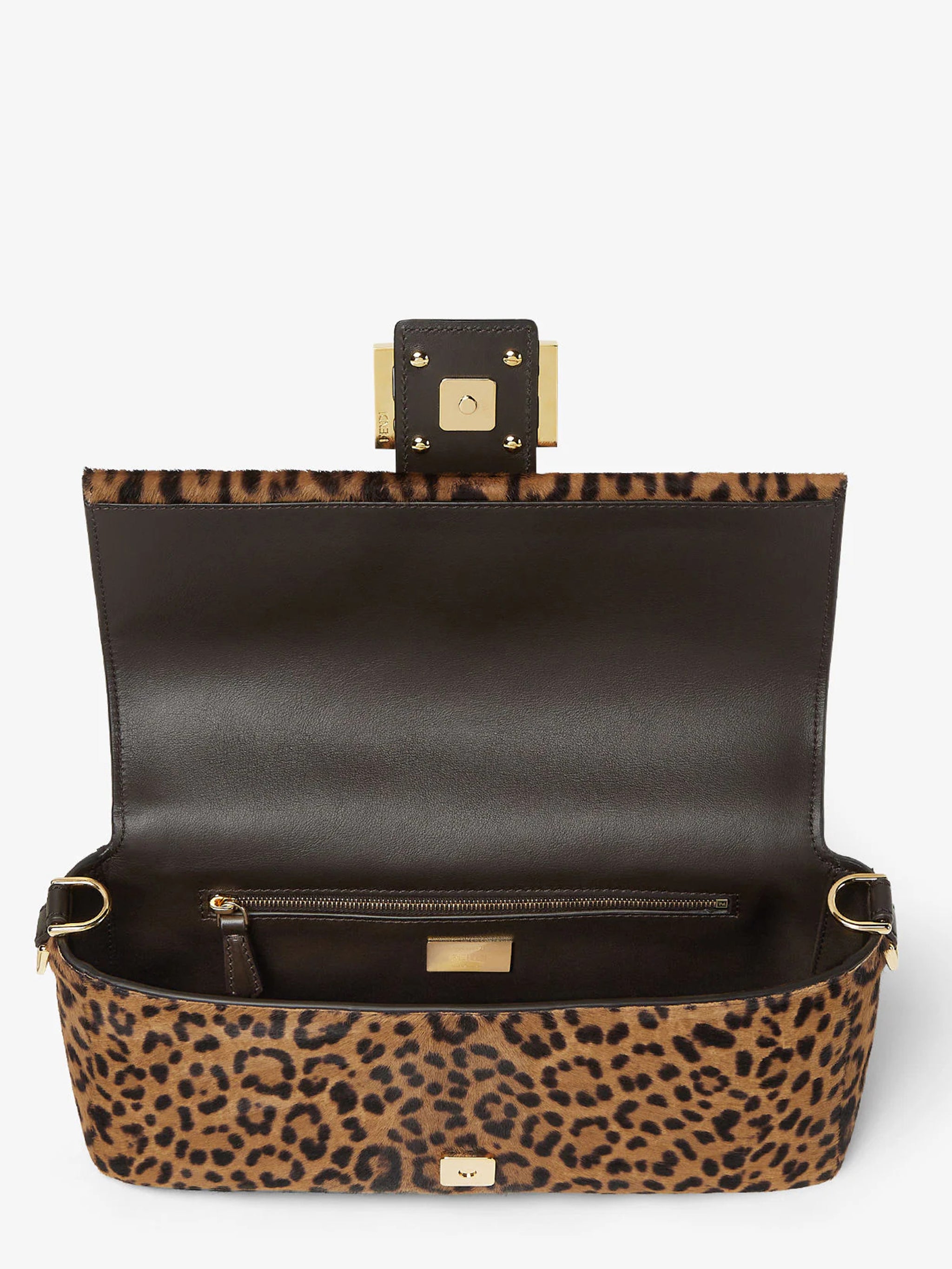 FENDI Printed Cavallino Calfskin Medium Baguette Handbag - W 27 X H 15 X D 6 CM