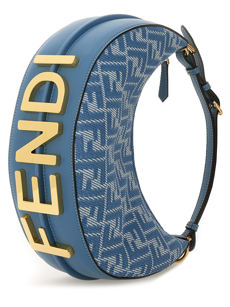 FENDI Cotton Blend Shoulder Handbag