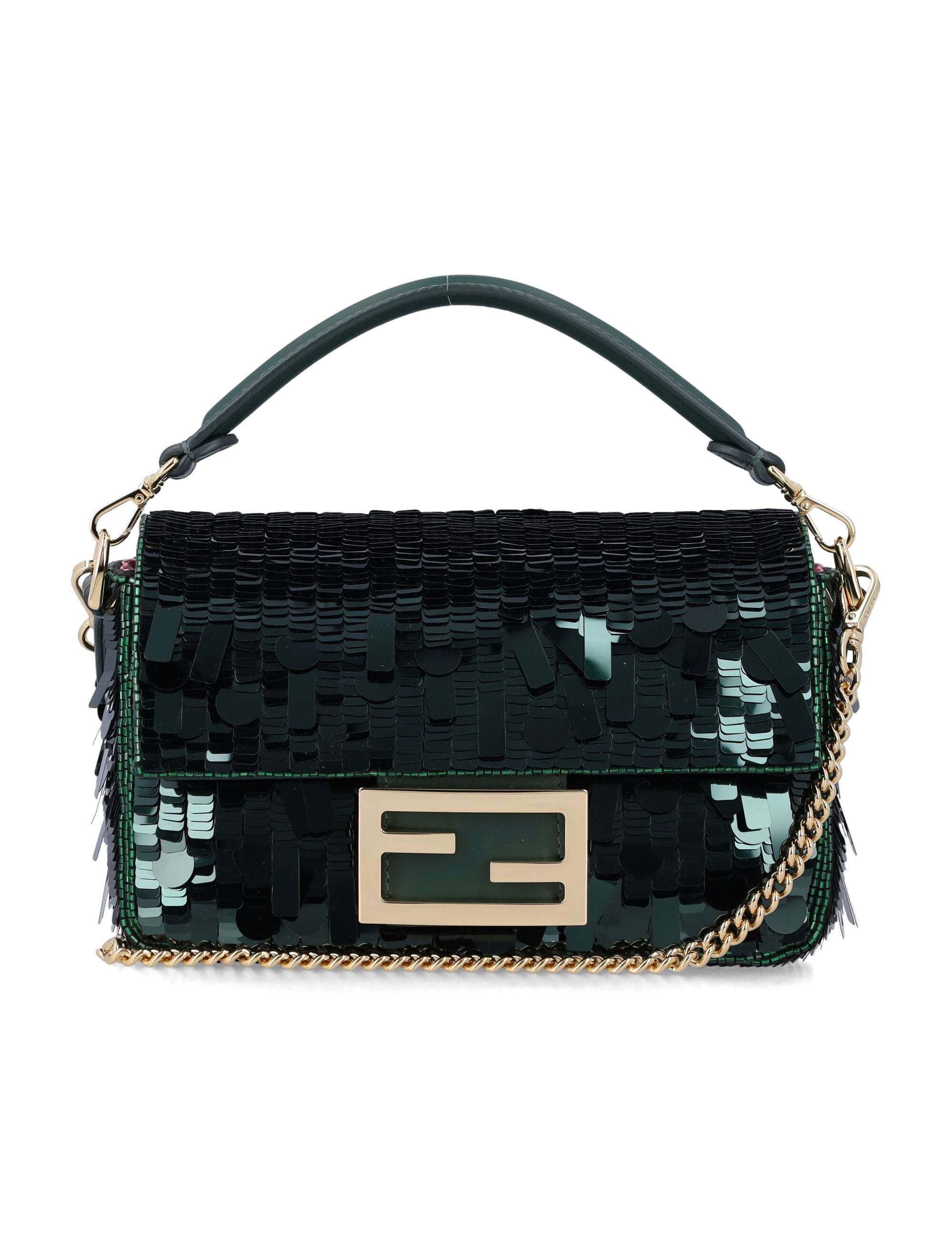 FENDI Mini Handbag with Dazzling Sequin Embroidery