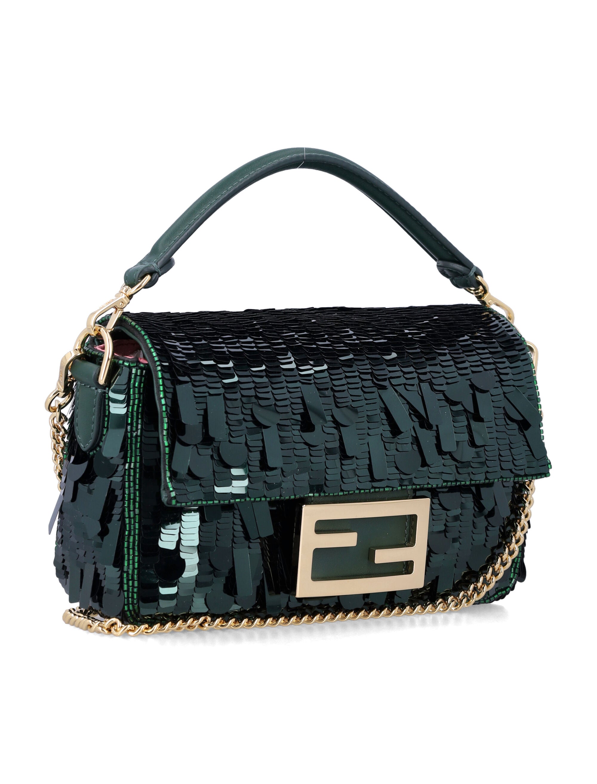 FENDI Mini Handbag with Dazzling Sequin Embroidery