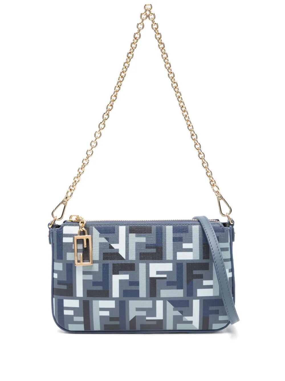 FENDI Mini Pouch Handbag with Iconic Motif - Dimensions: W 20 X H 13 X D 3 CM