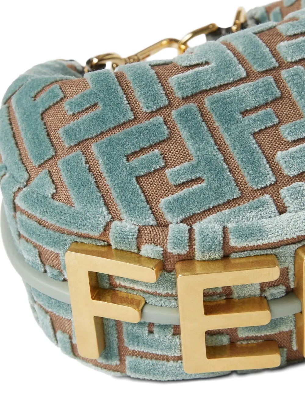 FENDI Mini Hobo Handbag in Jacquard Velvet