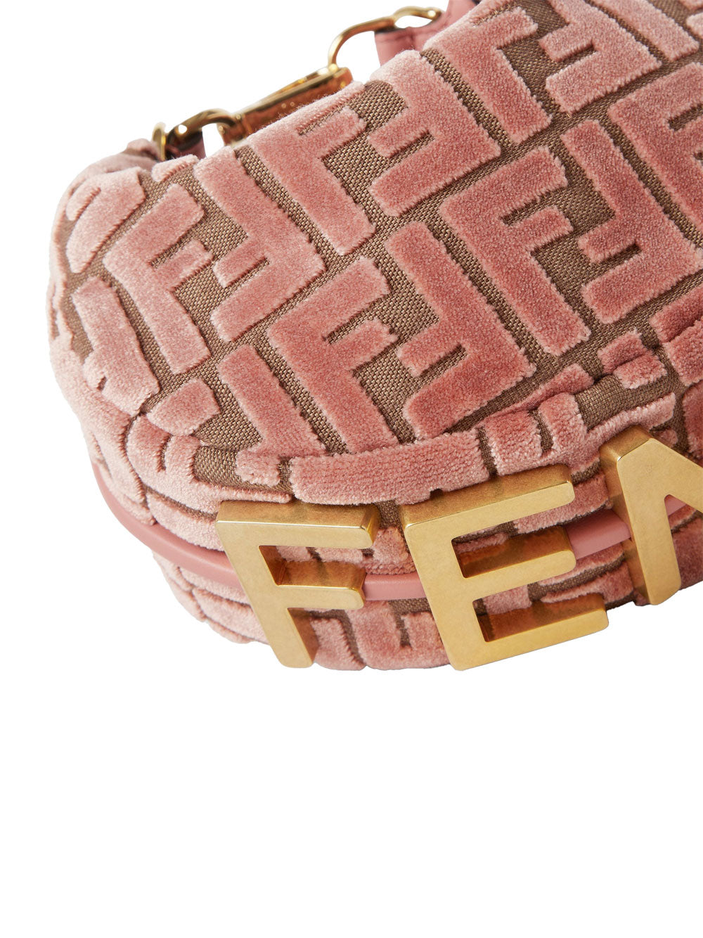 FENDI Mini Jacquard Velvet Handbag