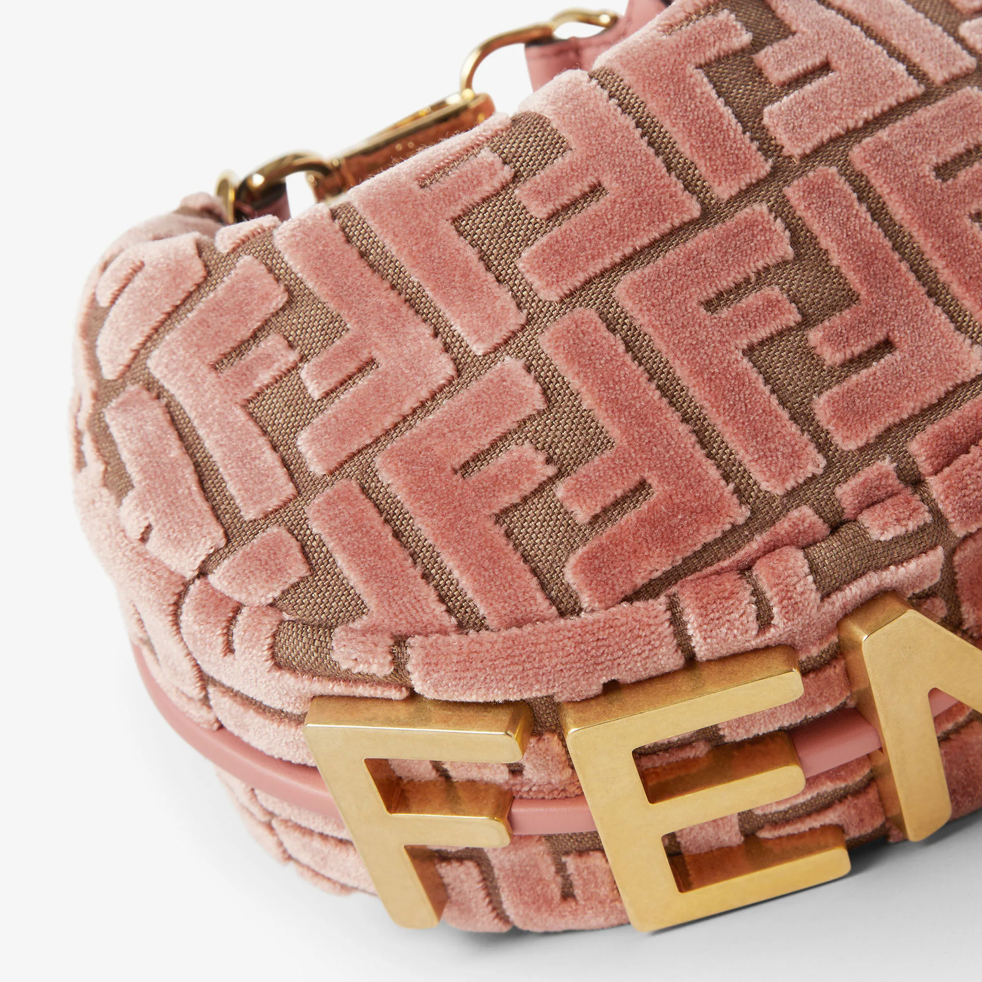 FENDI Mini Jacquard Velvet Handbag