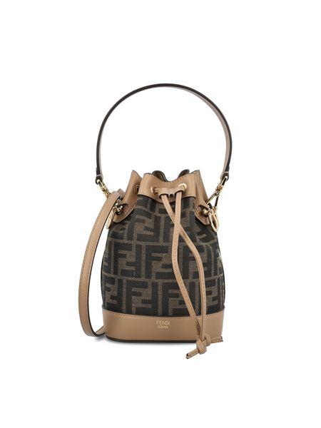 FENDI Mon Tresor Mini Jacquard Bucket Handbag