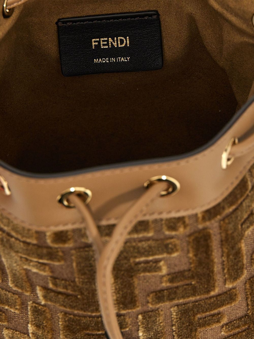 FENDI Mini Jacquard Velvet Handbag