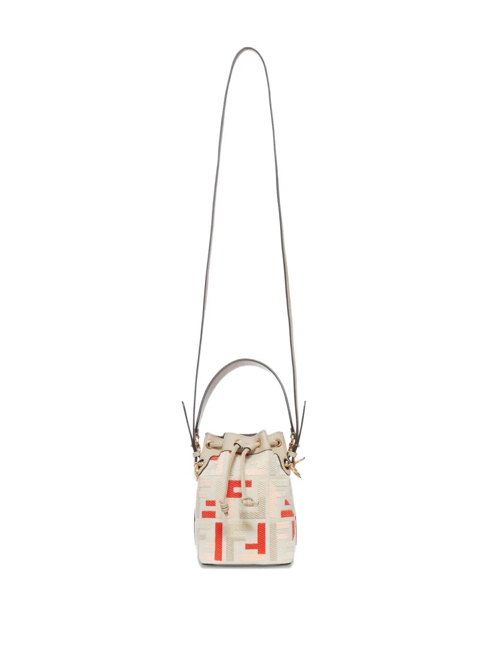 FENDI Mini Jacquard Bucket Handbag