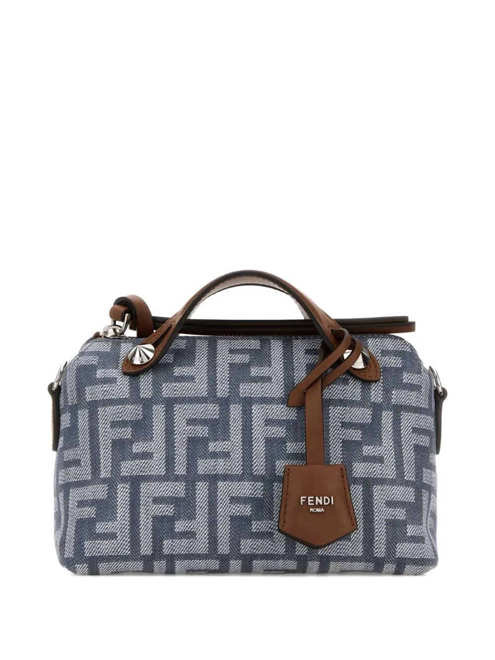 FENDI Soft Mini Denim-Effect Jacquard Handbag