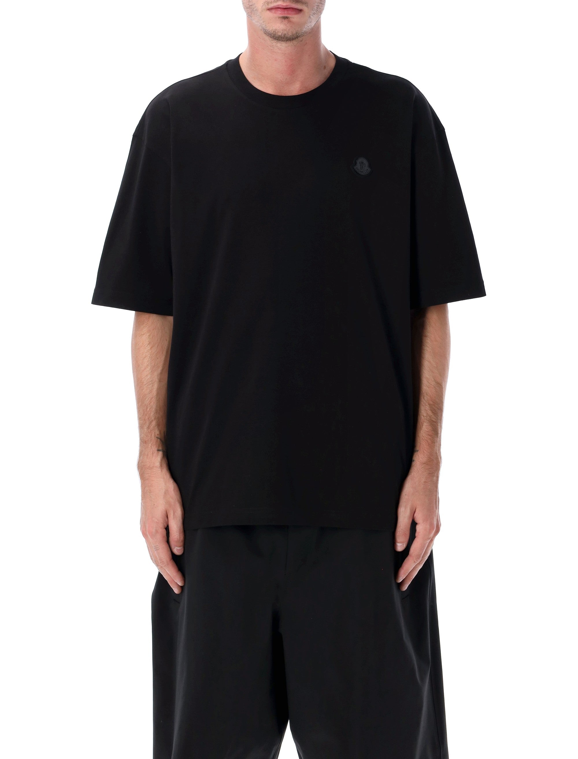 MONCLER GENIUS Oversized Crewneck T-Shirt with Logo Patch