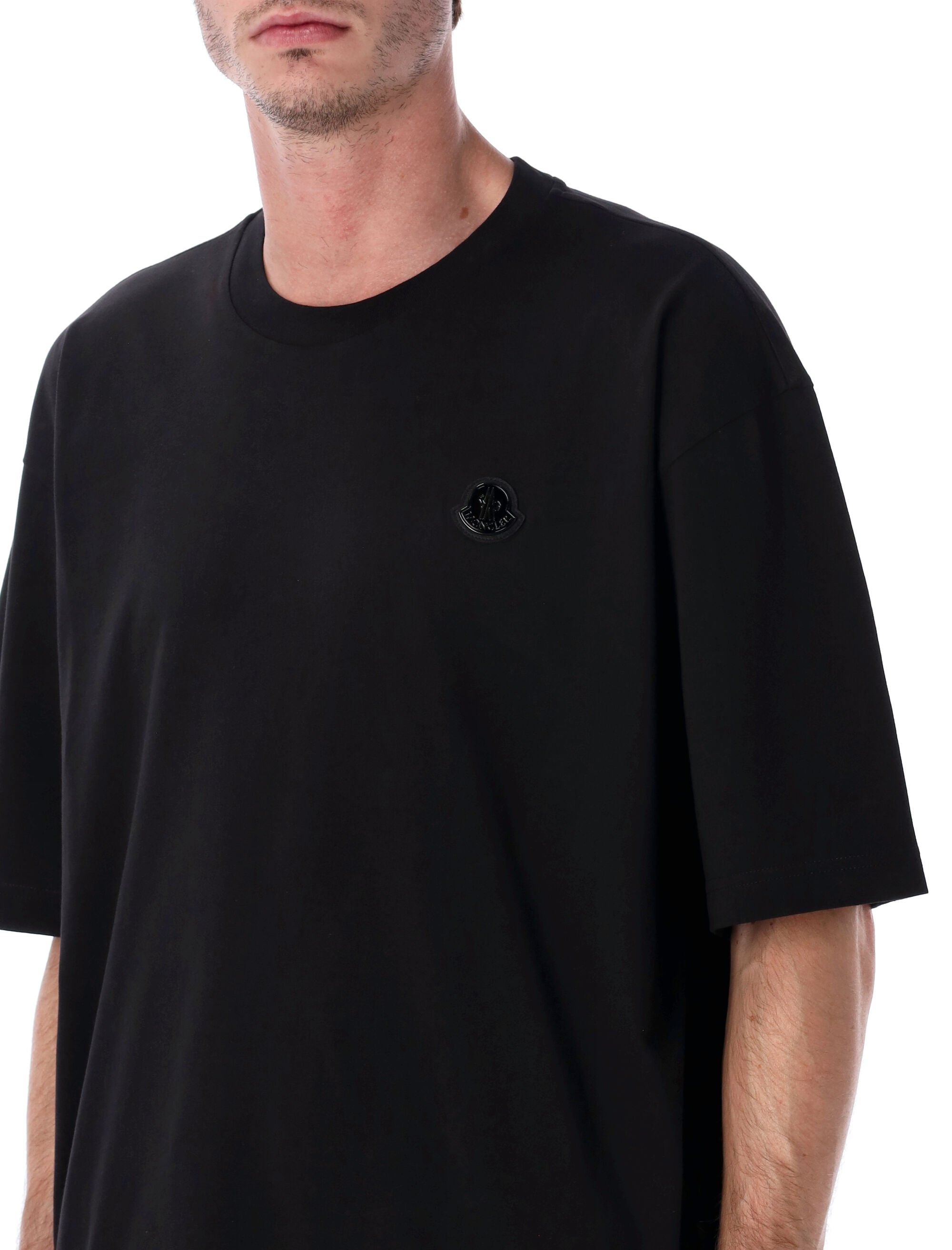 MONCLER GENIUS Oversized Crewneck T-Shirt with Logo Patch