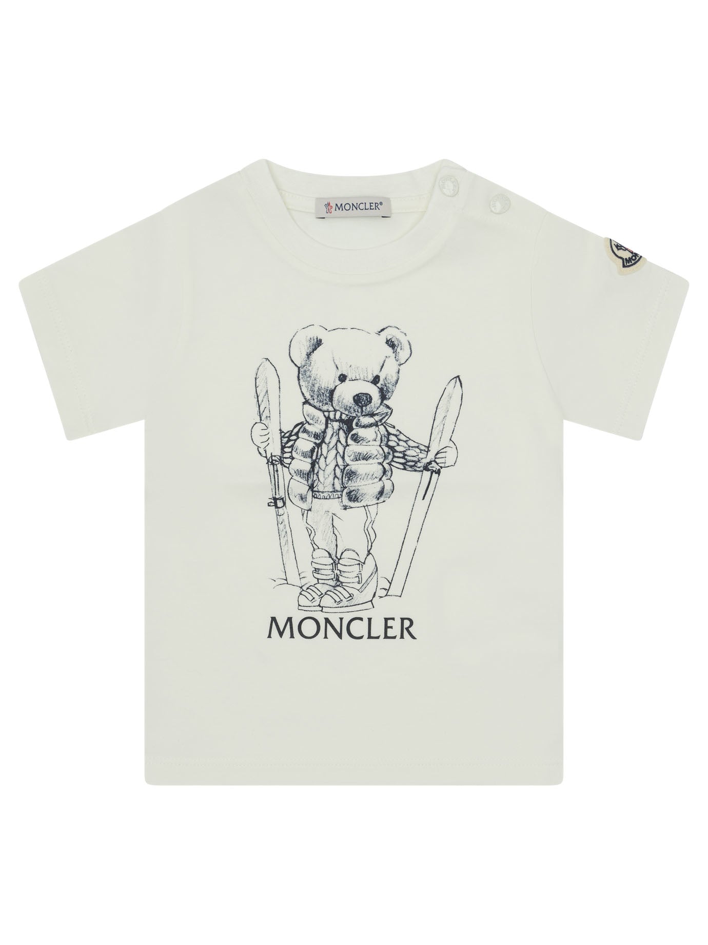 MONCLER KIDS Mini Cotton Blend T-Shirt for Boys - FW25 Collection