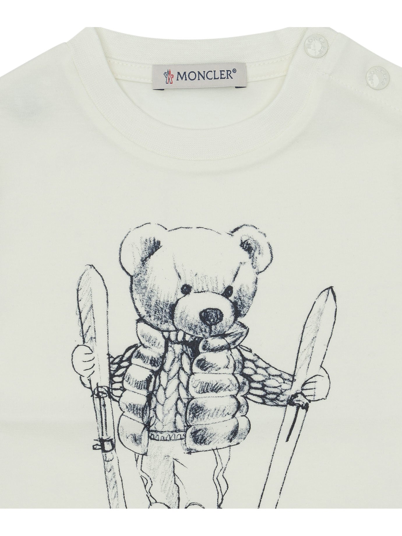 MONCLER KIDS Mini Cotton Blend T-Shirt for Boys - FW25 Collection