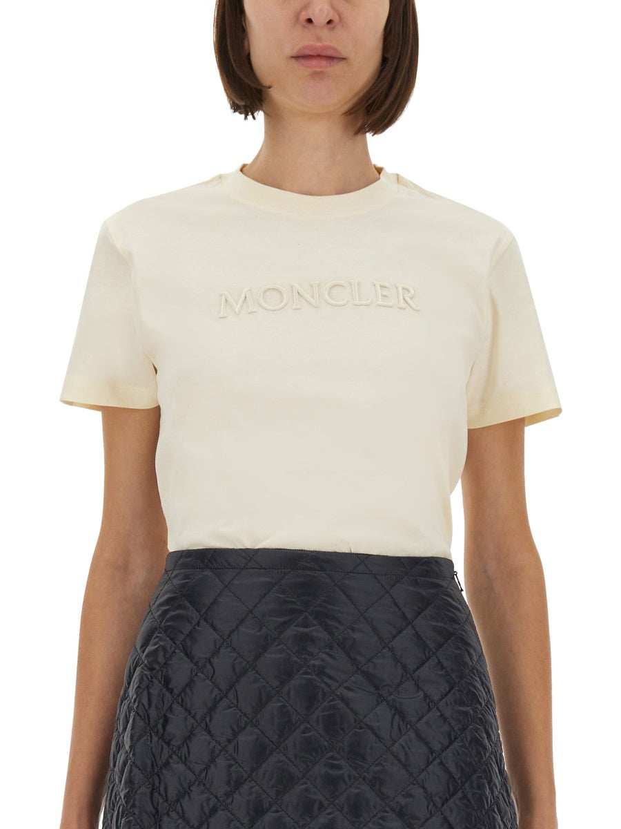 MONCLER Cotton Logo T-Shirt - Women's Size S