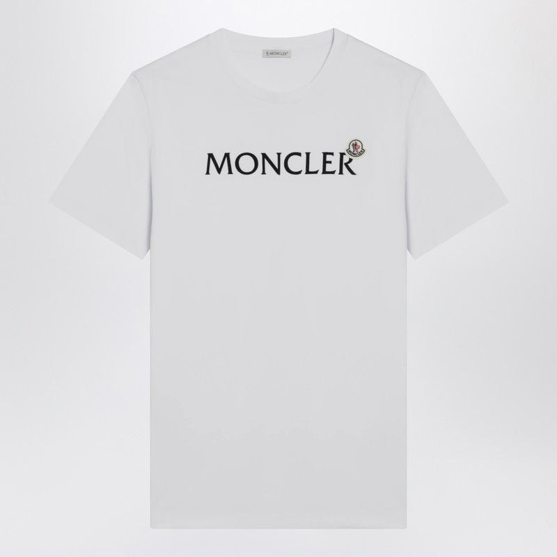 MONCLER Crewneck T-Shirt with Logo Print for Men - FW25