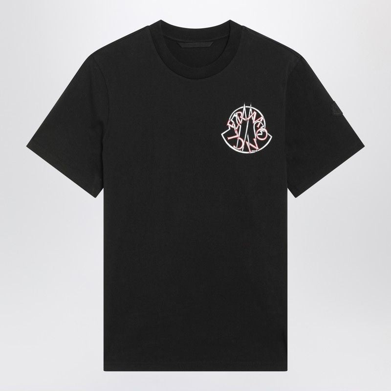 MONCLER Crewneck T-Shirt with Logo Print
