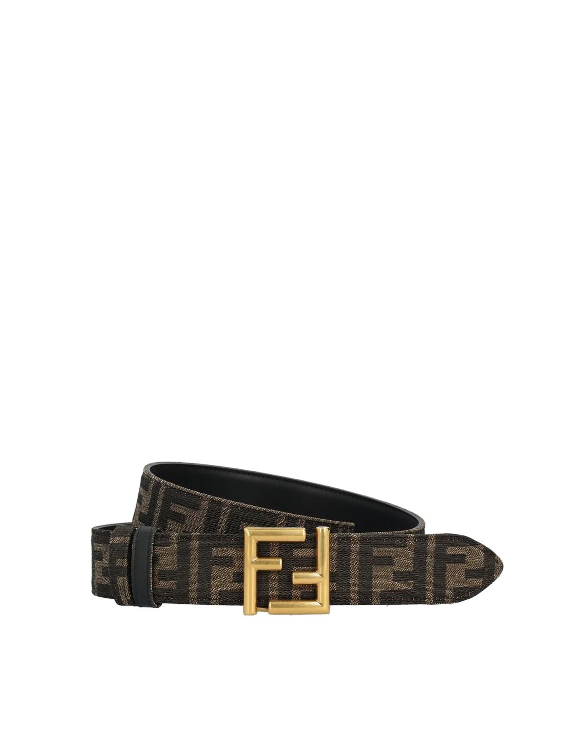 FENDI Reversible Leather and Fabric Belt - 3.5 cm Height