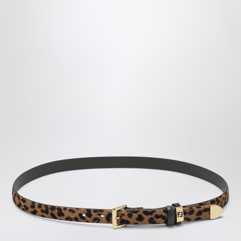 FENDI Forever Belt in Pony-Effect Calfskin Leather