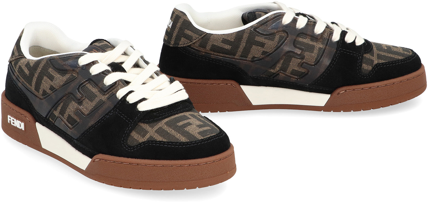 FENDI Match Fabric Low-Top Sneakers for Women