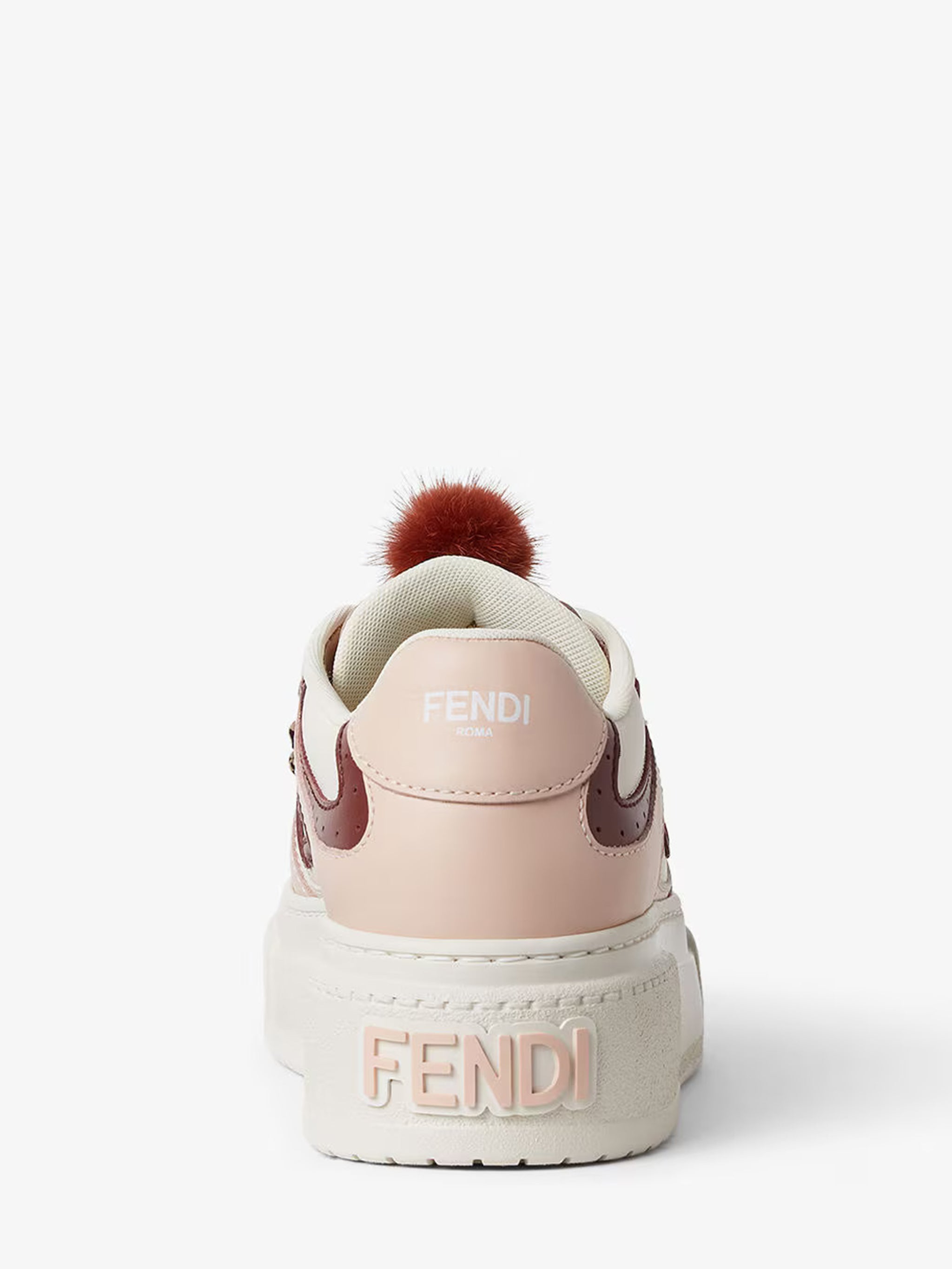 FENDI Lace-Up Low Top Platform Sneakers with Charms - 50 mm Heel