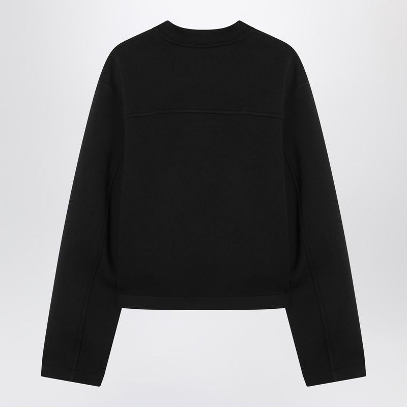 MONCLER GENIUS Futuristic Neoprene Crew Neck Sweatshirt - Size S