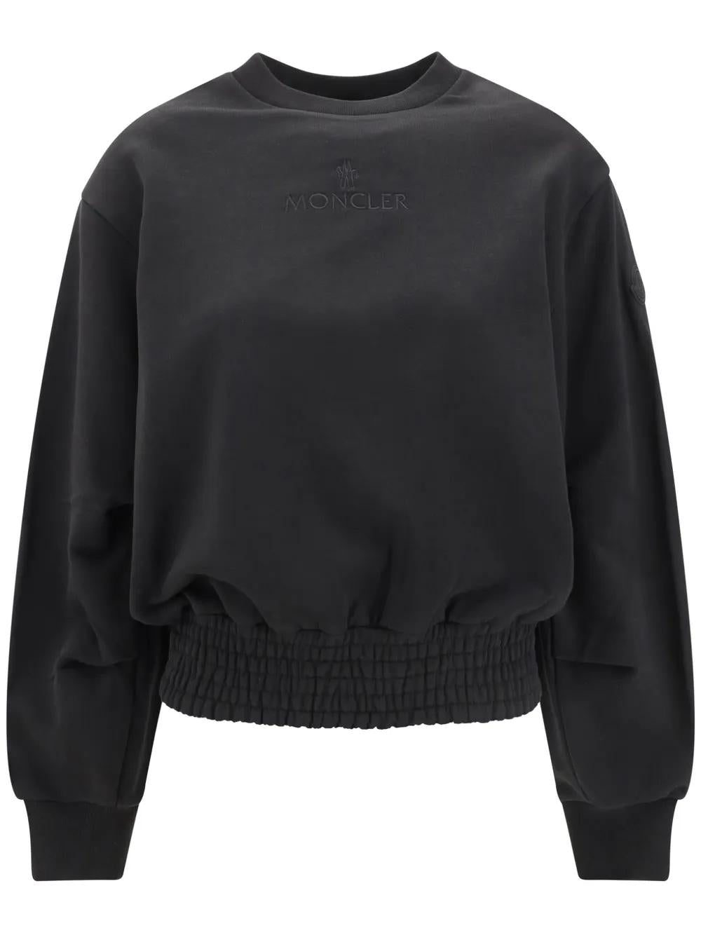 MONCLER Crew Neck Logo Sweatshirt Size S