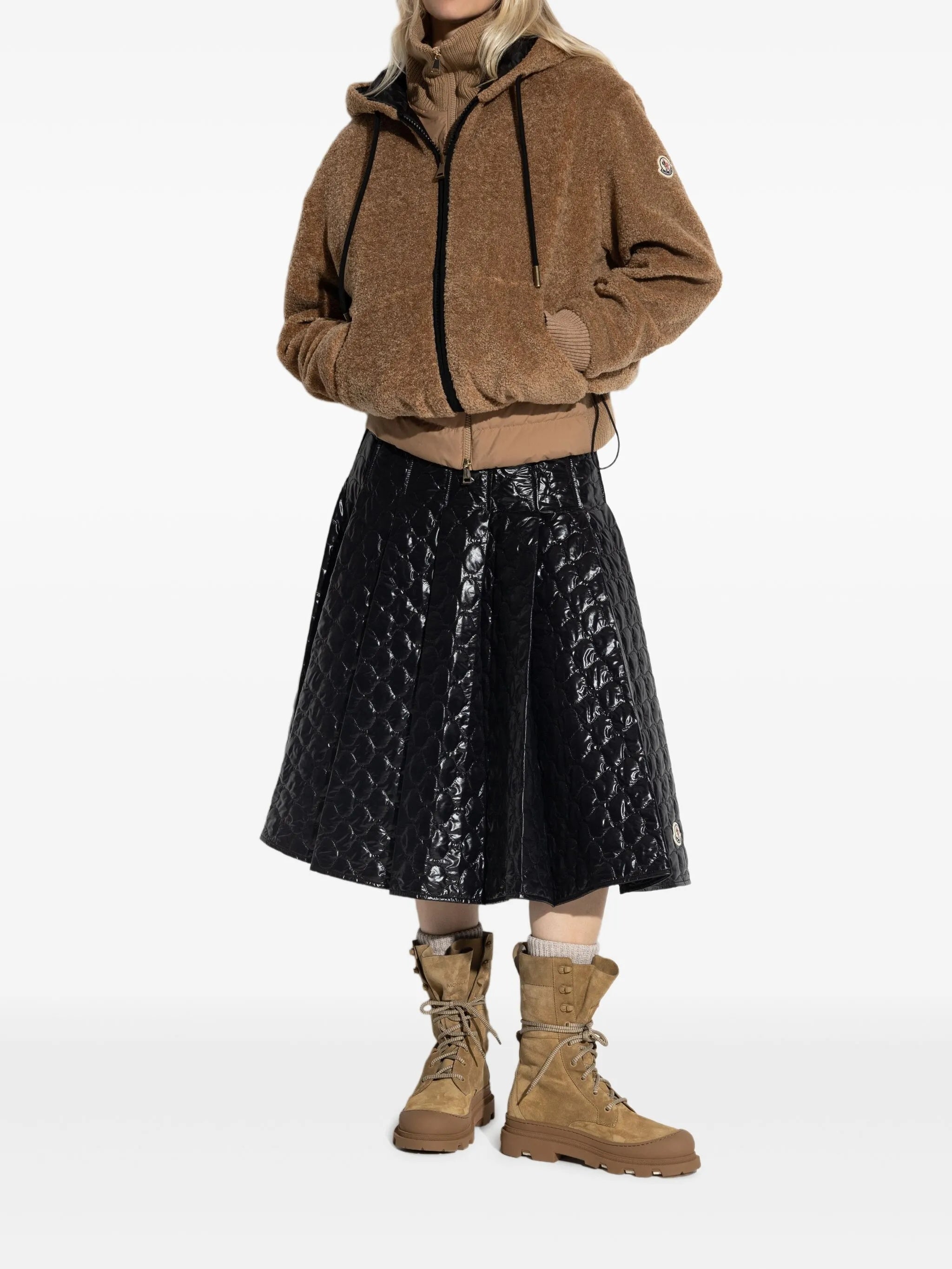 MONCLER Reversible Jacket with Drawstring Hood and Logo Patch