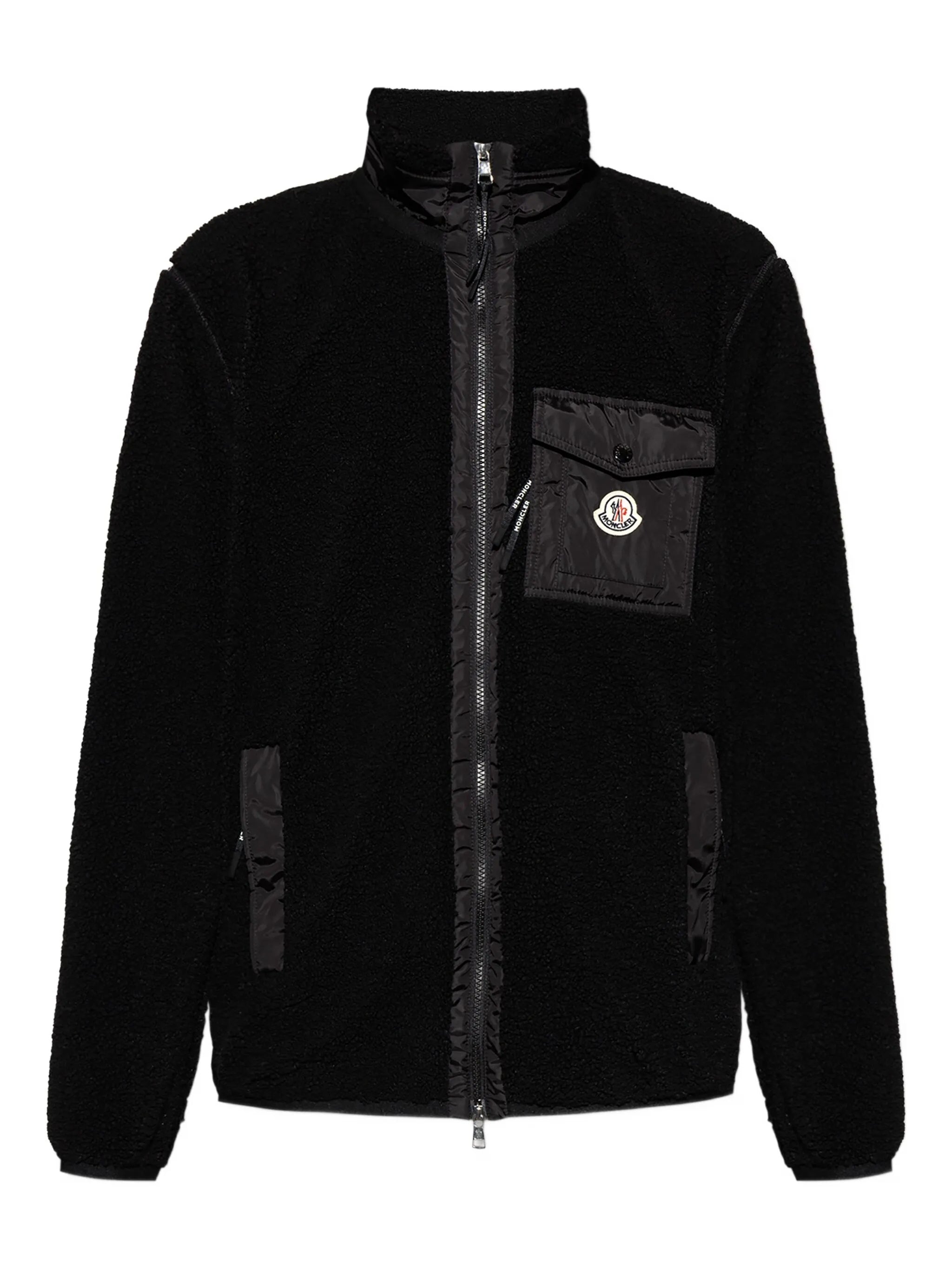 MONCLER Men's Fleece Jacket with Double Front Zip