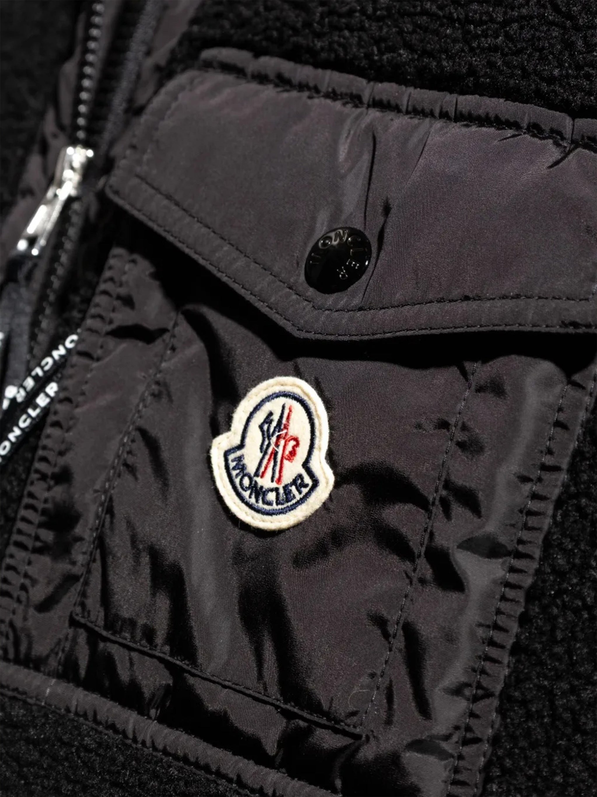 MONCLER Men's Fleece Jacket with Double Front Zip