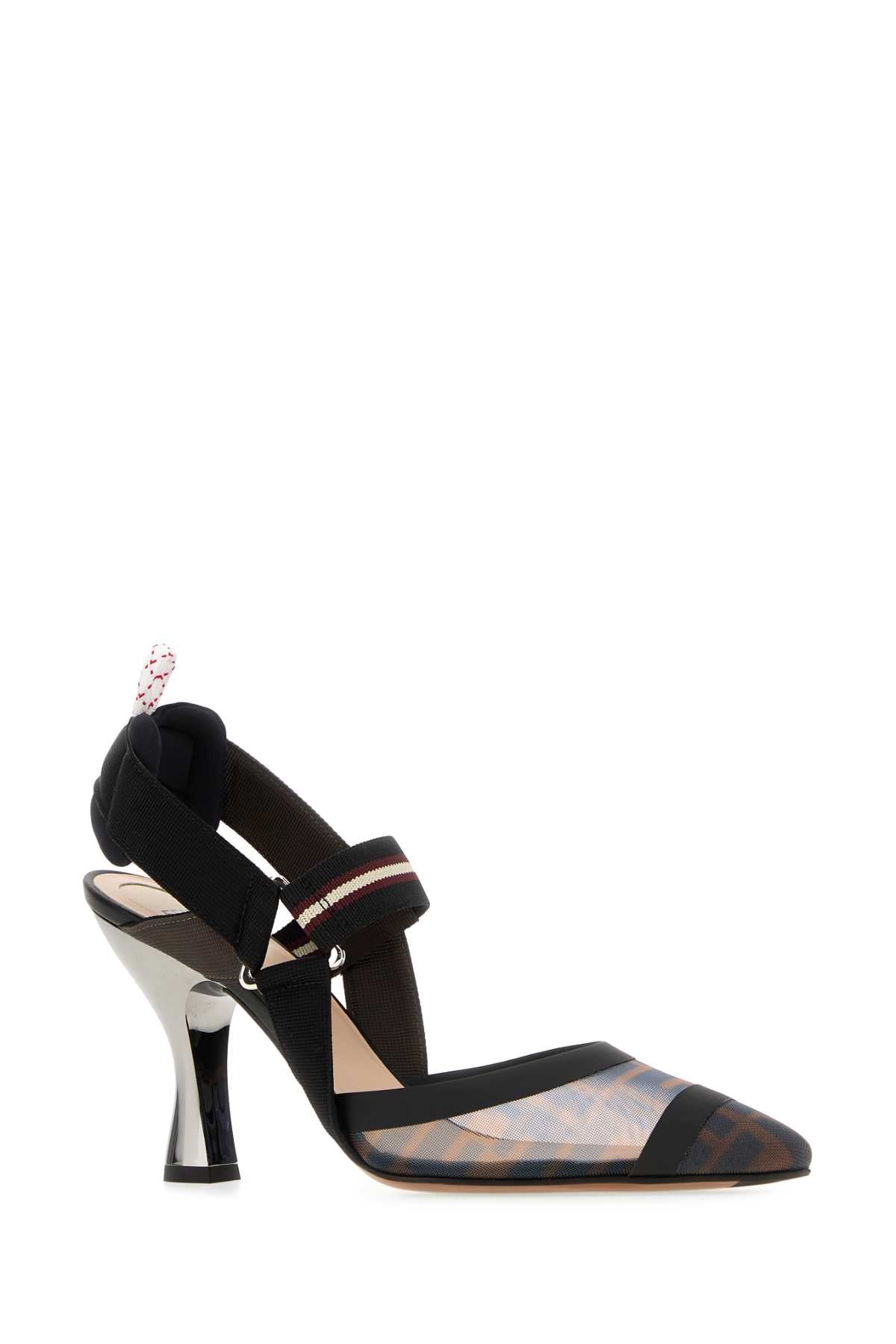 FENDI Printed Mesh Pumps