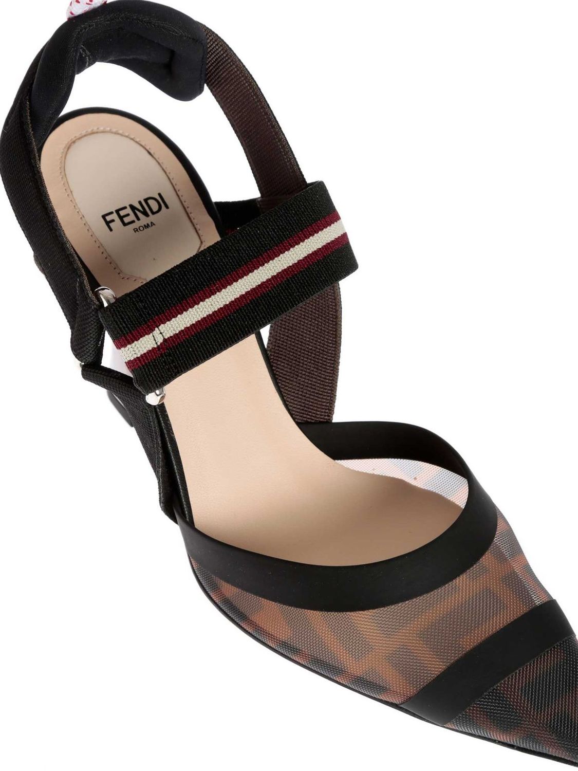 FENDI Printed Mesh Pumps