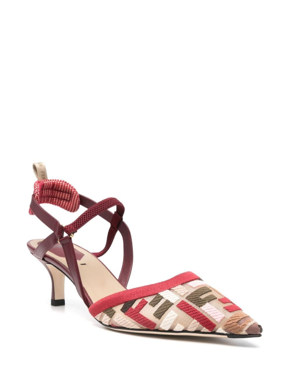 FENDI Kitten Rete Ric. FF Multicolor Mini Pumps