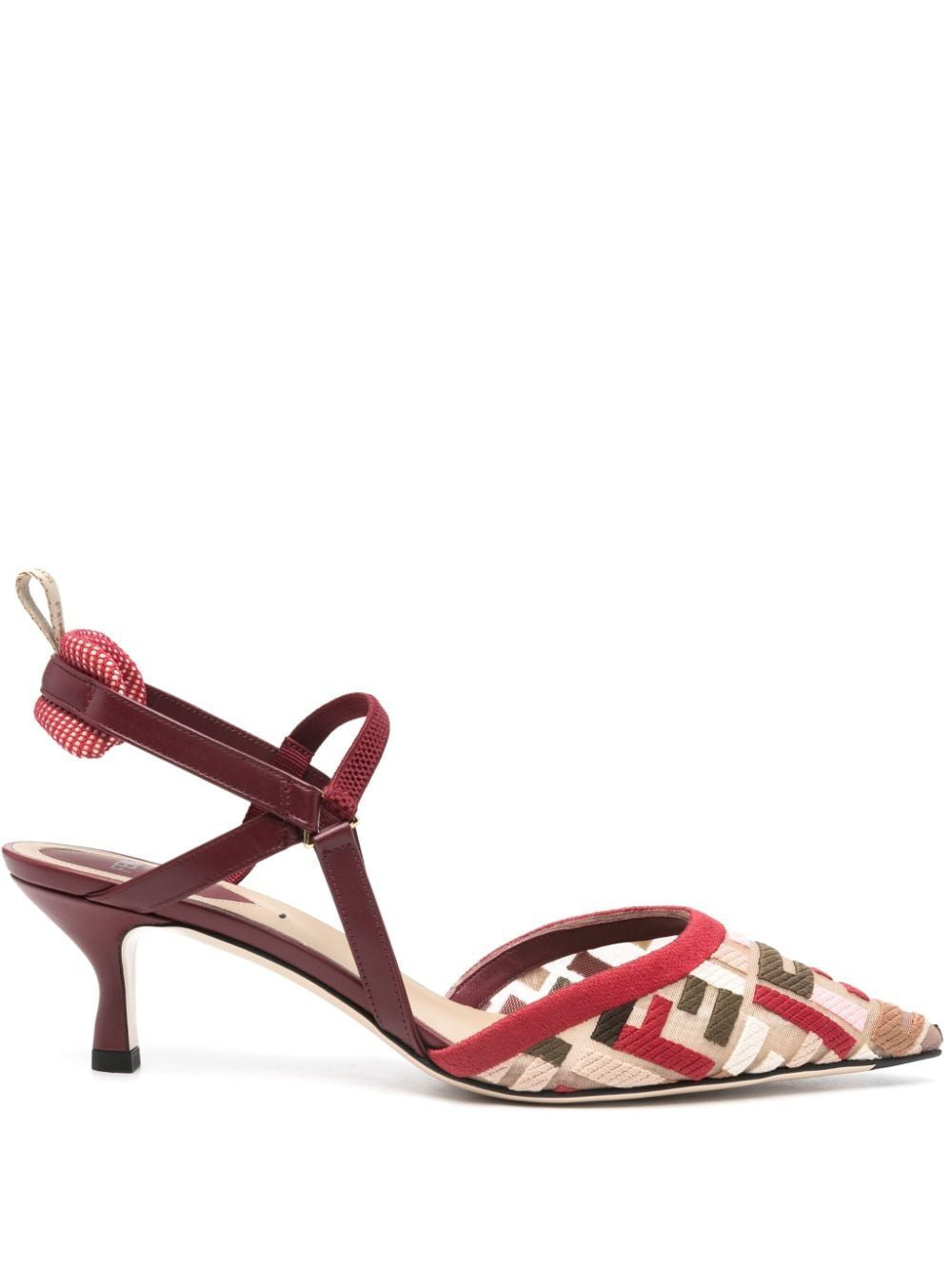 FENDI Kitten Rete Ric. FF Multicolor Mini Pumps