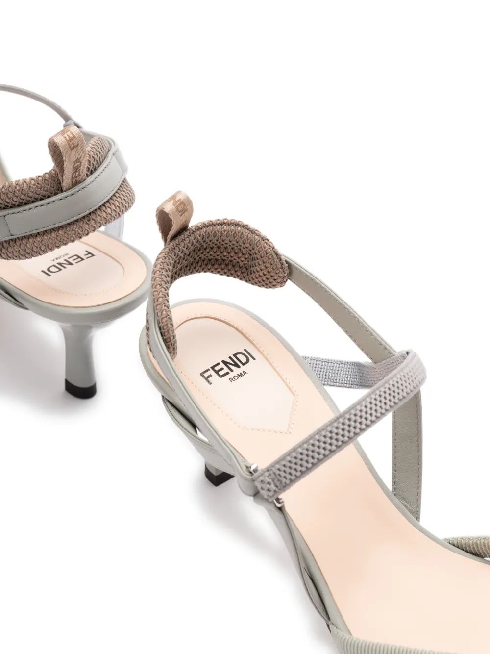 FENDI Sling-Back Mini Kitten Heel Pumps