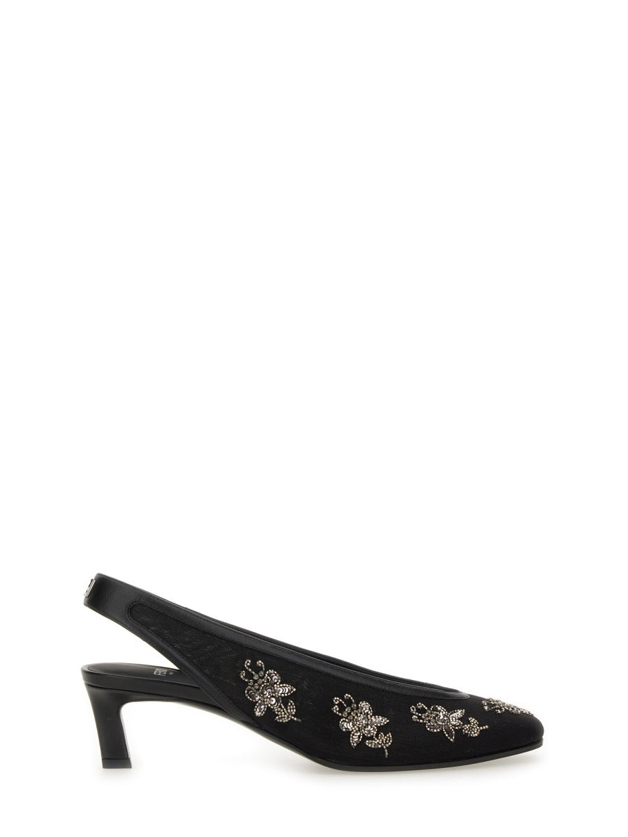 FENDI Embroidered Slingback Pumps for Women