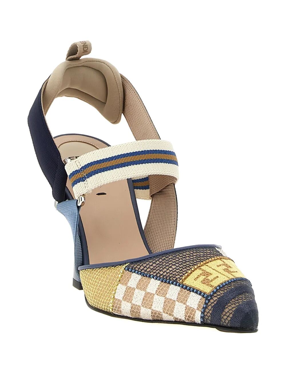 FENDI Medium-Heeled Mesh Slingbacks for Women