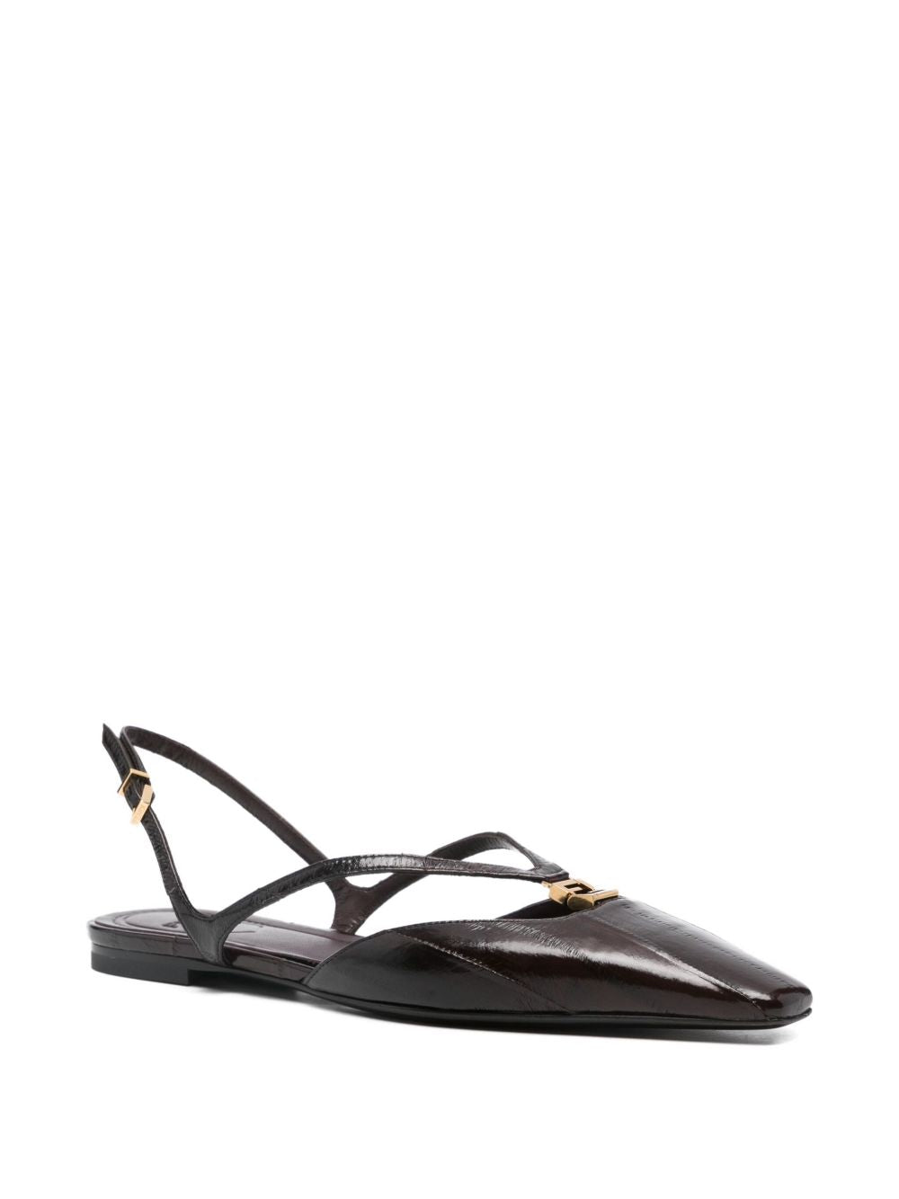 FENDI Pointed Square Toe Slingback Pumps