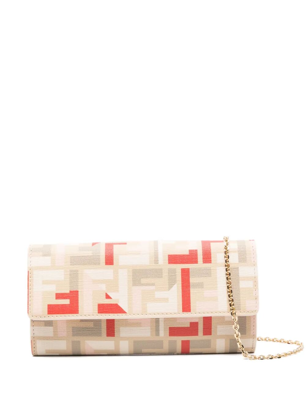 FENDI Mini Pouch Handbag with Chain - Multicoloured Textile