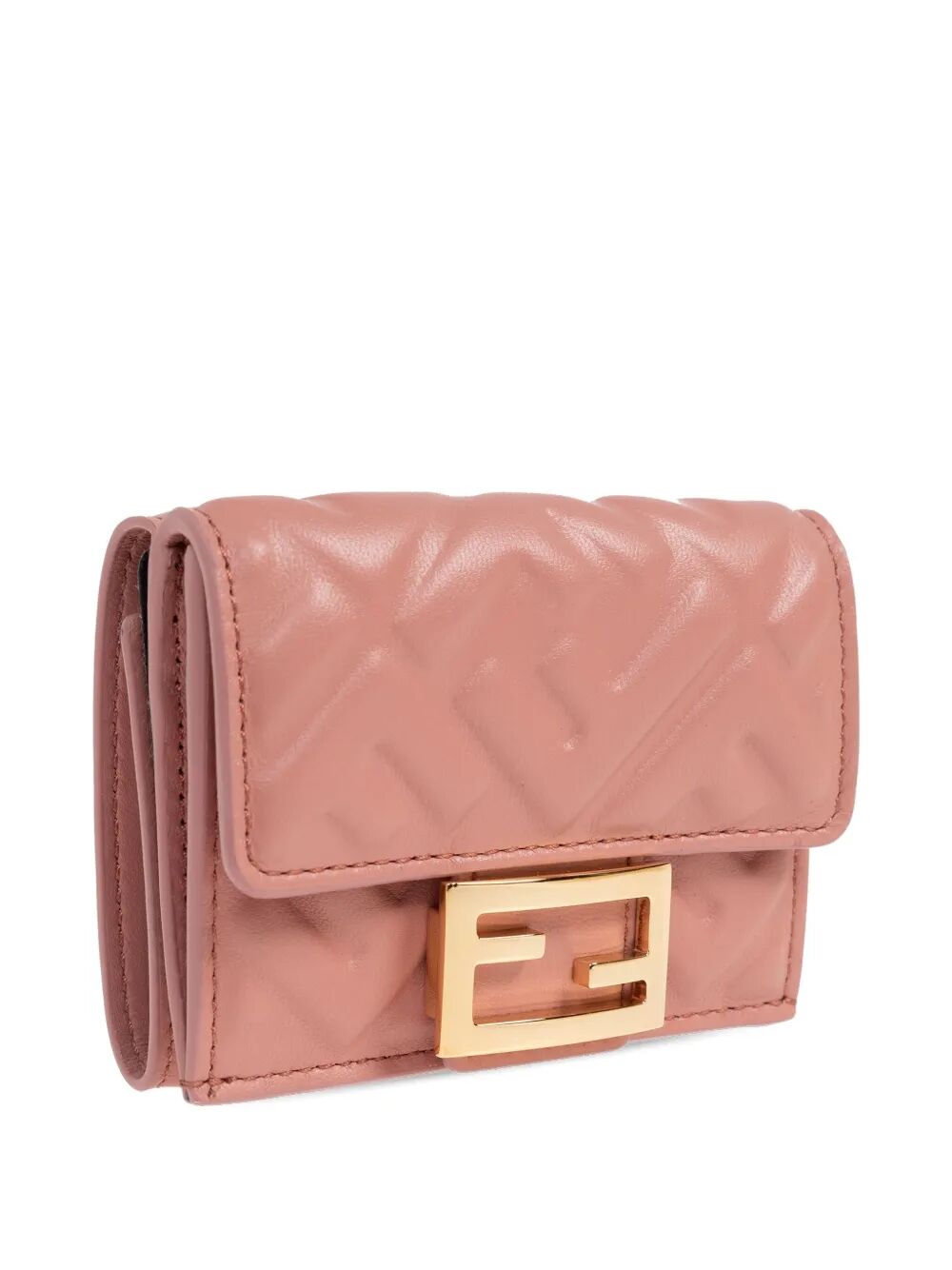 FENDI Mini Nappa Leather Baguette Trifold Wallet (W 9.5 x H 7.5 x D 3 CM)