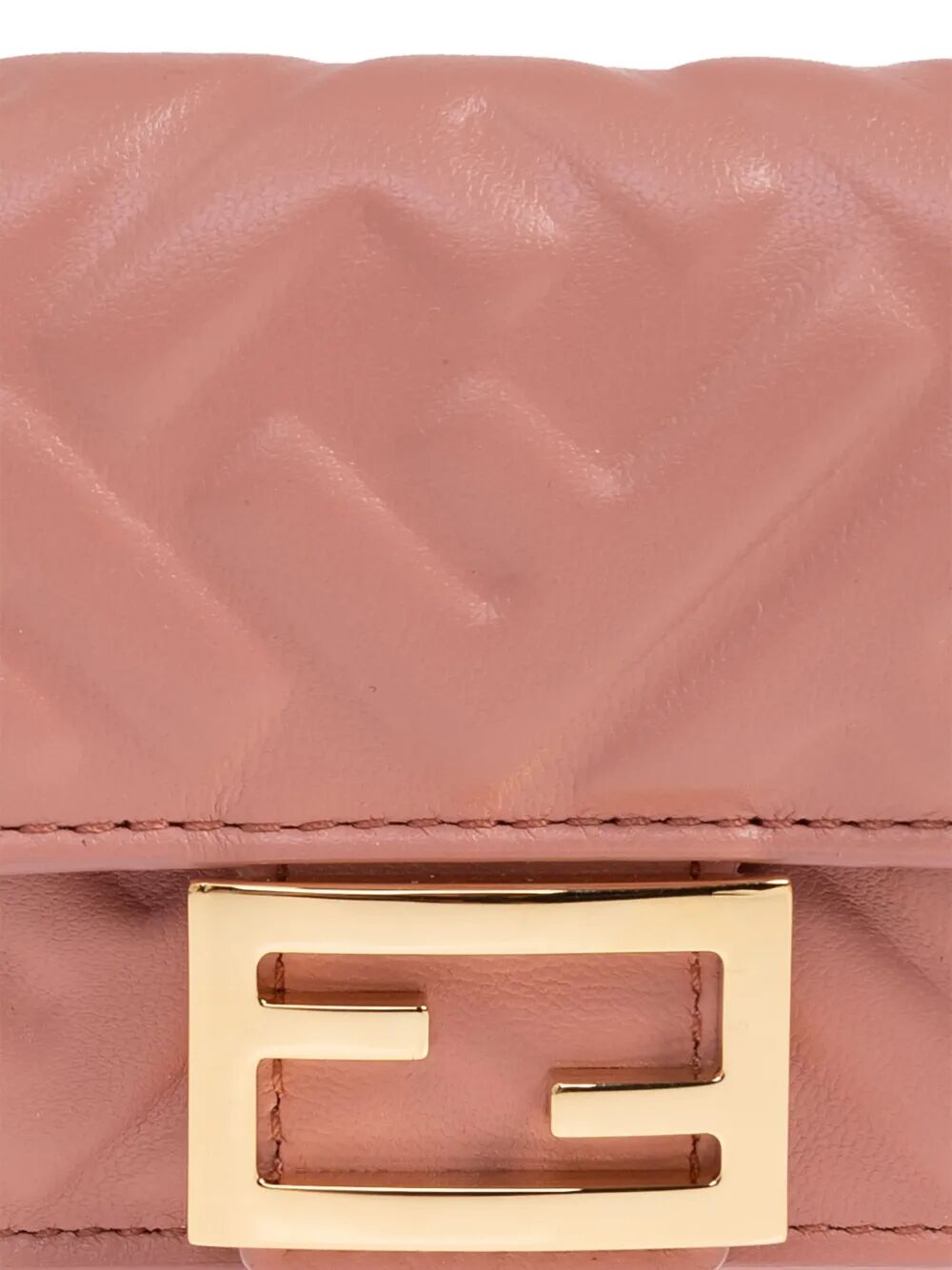 FENDI Mini Nappa Leather Baguette Trifold Wallet (W 9.5 x H 7.5 x D 3 CM)