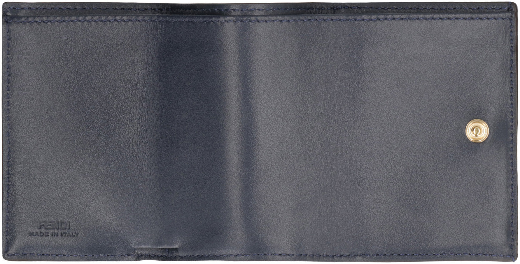FENDI Mini Tri-Fold Wallet in Jacquard Denim Effect