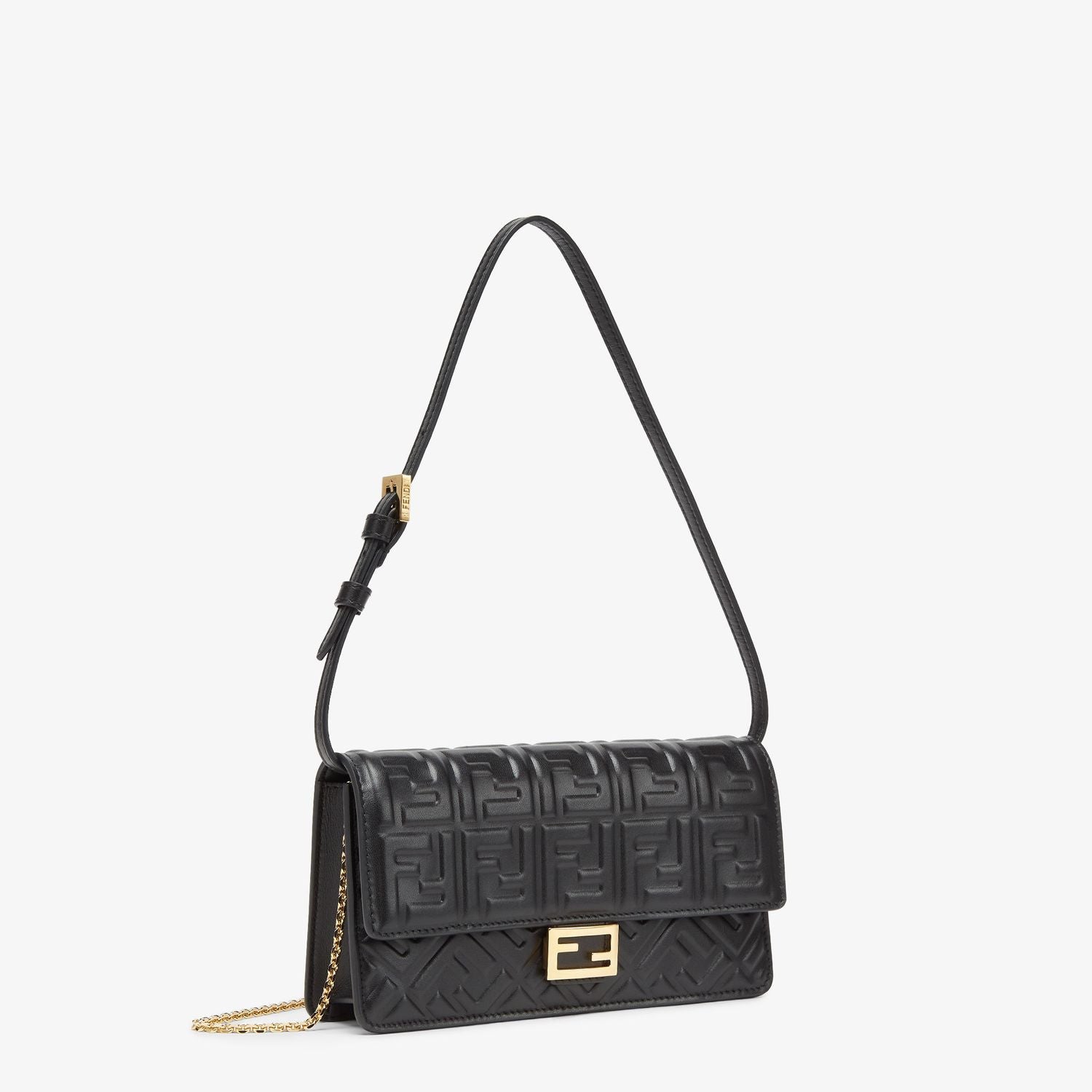 FENDI Mini Wallet on Chain Baguette in Nappa Leather - 21cm x 11.5cm x 5cm