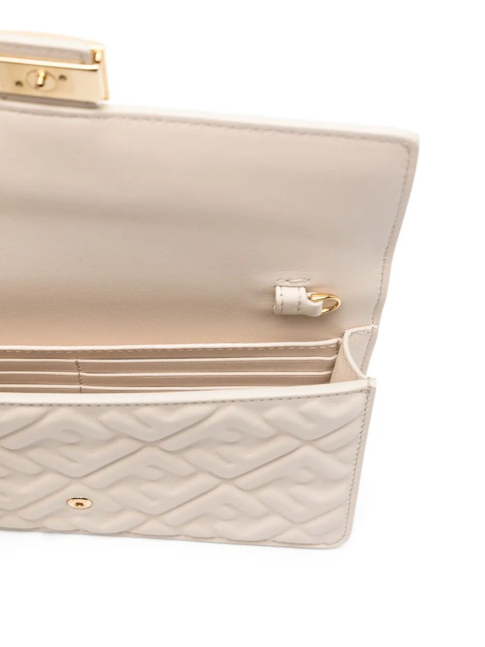 FENDI Mini Wallet on Chain Baguette in Nappa Leather with FF Motif