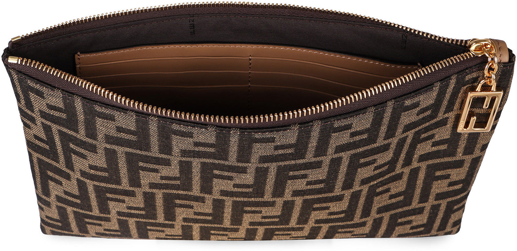 FENDI Medium Pouch Handbag with FF Logo