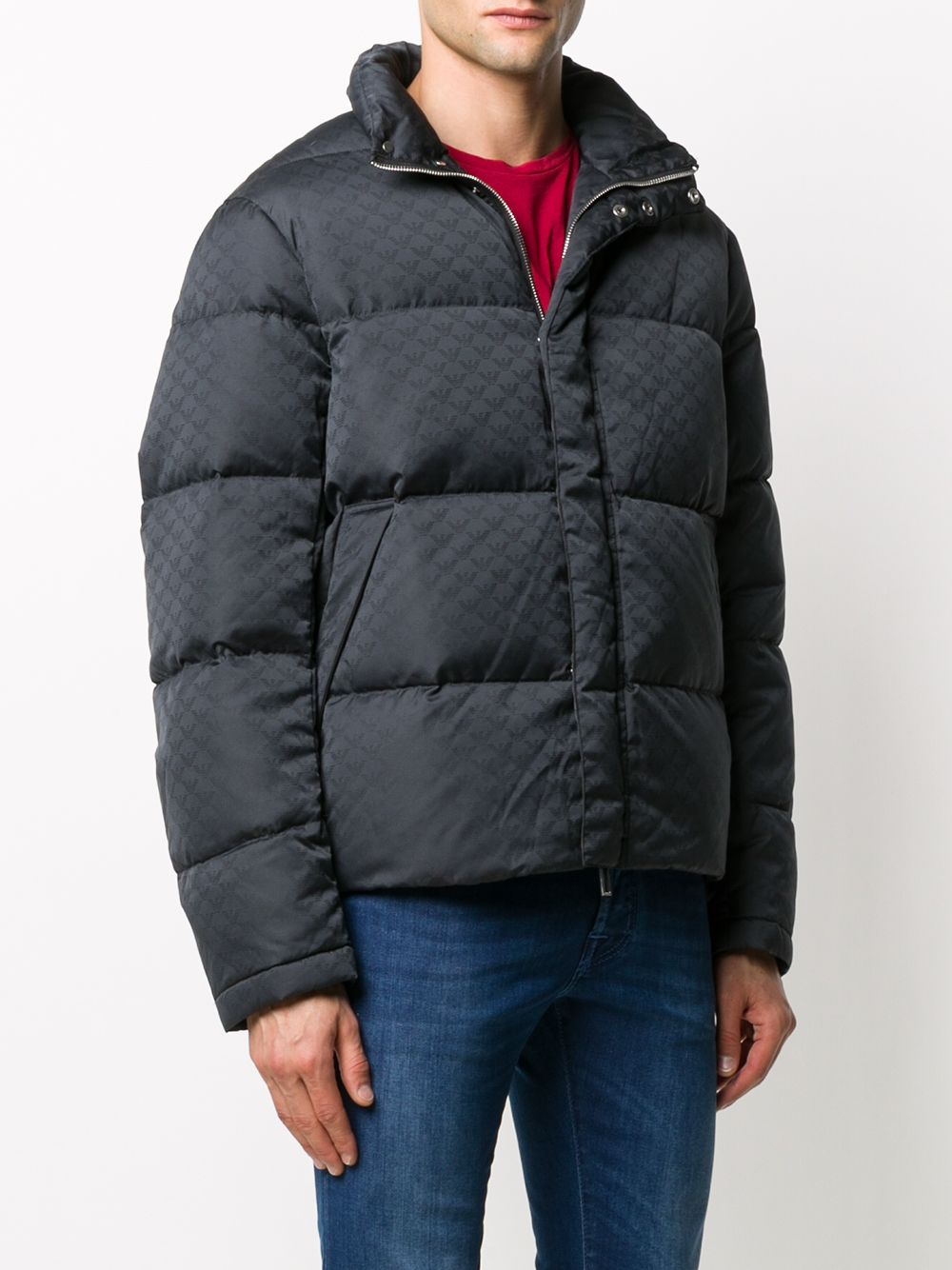 EMPORIO ARMANI Men's Nylon Short Down Jacket - FW25 Edition